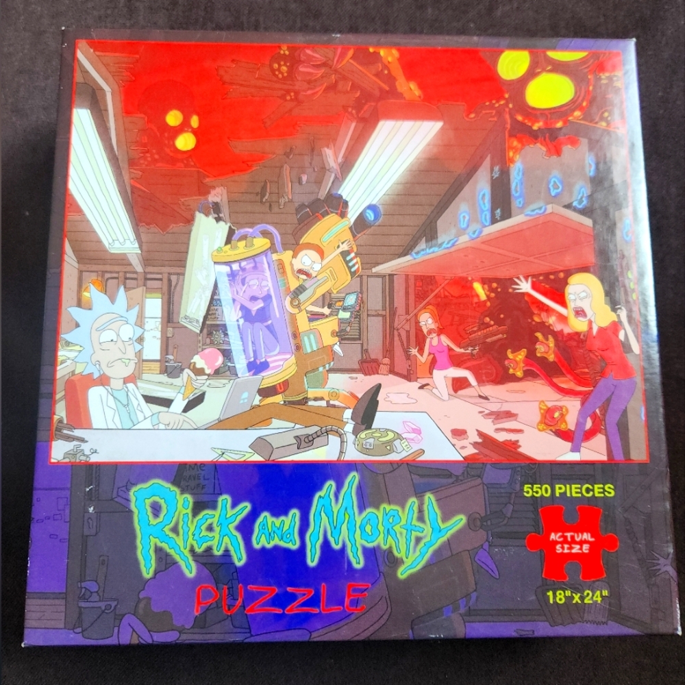 Rick & Morty Puzzle - 550 pieces - Like New